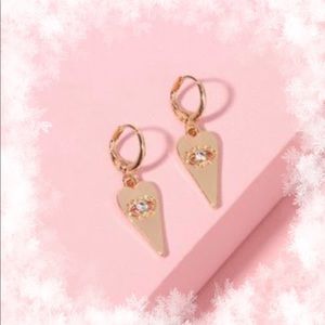 NEW Evil Eye Gold Tone Petite Dangle Earrings